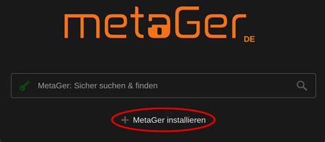 metager installieren|Hilfe